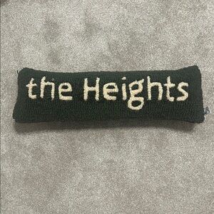 The Heights Green and Cream Hooked Decorative Pillow